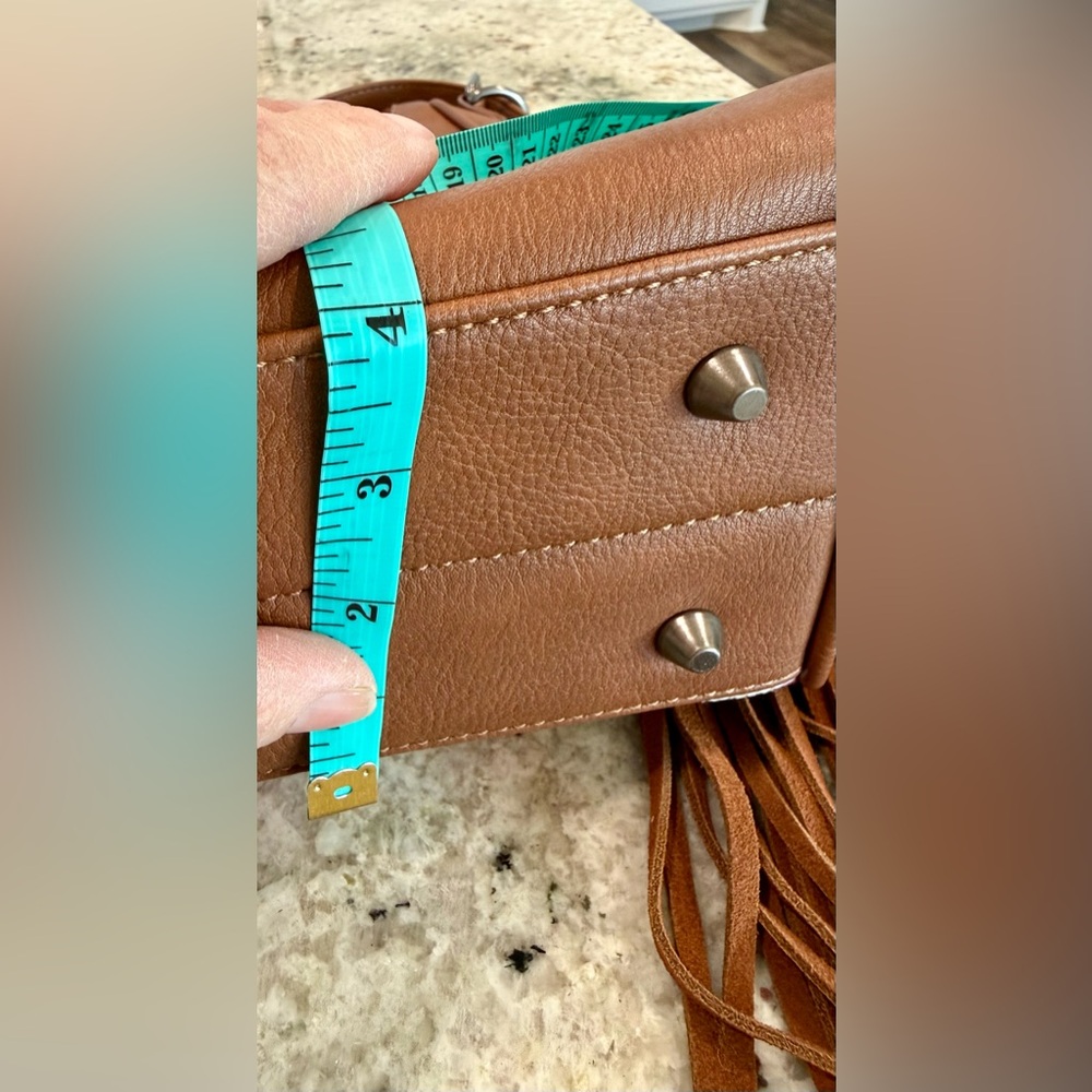 Wrangler Fringe Floral Tooled Hobo Bag - Picture 11 of 13